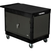 Global Industrial Utility Cart w/2 Flat Shelves, 500 lb. Capacity, 44"L x 25-1/2"W x 32-1/2"H
