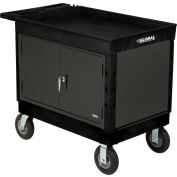 Global Industrial™ Centre de travail mobile extra-fort avec plateau supérieur &8 « Roulettes, noir