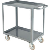 Global Industrial™ Steel Utility Cart w/2 Tray Shelves, 1200 lb. Capacity, 30"L x 18"W x 35"H