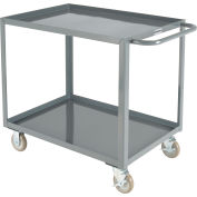 Global Industrial™ Steel Utility Cart w/2 Tray Shelves, 1200 lb. Capacity, 36"L x 24"W x 35"H