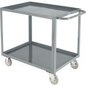 Chariot utilitaire industriel™ mondial en acier avec 2 étagères à plateau, 1200 lb. Capacité, 36"L x 24"L x 35"H