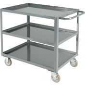 Global Industrial™ Steel Utility Cart w/3 Tray Shelves, 1200 lb. Capacity, 36"L x 24"W x 35"H