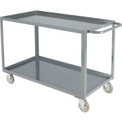 Chariot utilitaire industriel™ mondial en acier avec 2 étagères à plateau, 1200 lb. Capacité, 48"L x 24"L x 35"H