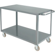 Chariot utilitaire mondial en acier industriel™ avec 2 étagères, 1200 lb. Capacité, 48"L x 24"L x 35"H