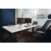 Interion® Electric Standing Desk - 48" W x 24"D - White w/ Black Base