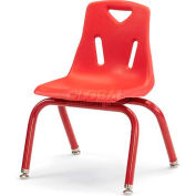 Jonti-Craft® Berries® Plastic Chair with Powder Coated Legs - 12" Ht - Set of 6 - Red