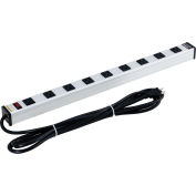 Global Industrial™ Surge Protected Power Strip, 9 Outlets, 15A, 450 Joules, 15' Cord