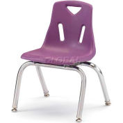 Jonti-Craft® Berries® Plastic Chair with Chrome-Plated Legs - 14" Ht - Purple