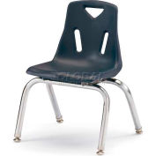 Jonti-Craft® Berries® Plastic Chair with Chrome-Plated Legs - 16" Ht - Navy