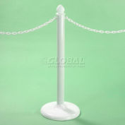 Global Industrial™ Pedestrian Barrier Chain Type Post Non-Reflective With Base - Pkg Qty 6