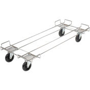 Global Industrial™ Wire Rack Accessoire 48 x 20 Dolly Base - 5 Casters Poly Swivel Pour 48"W Bins