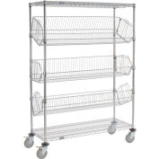 Ajustable Mobile Wire Rack Bin - W 36" x 18 « P x 69" H