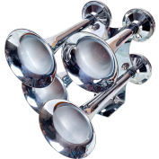 Wolo® Train Horn Four Trumpet Metal Chrome Plaqué avec solenoid 24-Volt - 878