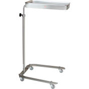 Blickman 8848SS Stanford Stainless Steel Mayo Stand, 12-5/8" x 19-1/8" Tray