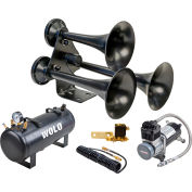Wolo® Three Trumpet Train Horn Paint Black With On-Board Air System - 887-858