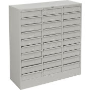 Tennsco tiroir armoire 3085-LGY - 30 tiroirs format légal, 30-5/8" W X 14-5/8 « D X 33-7/16 » H, gris clair