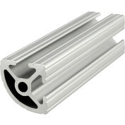 80/20® 10 Series 1 » x 1 » Round Bi & Quarter T-Slotted Extrusion Profile, 120 » L Stock Bar