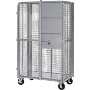 Global Industrial Fold-Up Security Truck, 27"W x 44-1/3"L x 76"H, 2000 Lb Capacity, Gray