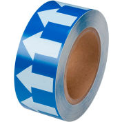Brady® 91423 tube marqueur flèche cassette, vinyle, 2" W x 30 vgs., bleu/blanc