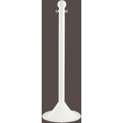 Mr. Chain Light Duty Plastic Stanchion Post, 41"H, White