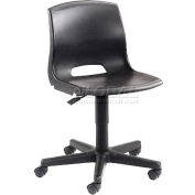Interion® Plastic Office Chair - Noir