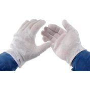 PIP 97-500 Light Weight Inspection Gloves, Unhemmed, Cotton, Men's, 1-Dozen