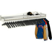 72 » Garment Wall Rack Comprend 30 cintres - Argent
