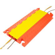Protège-câble 3 canaux Heavy Duty, 36" L x 20" L x 3 « H, jaune/Orange