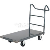 Global Industrial Steel Deck Truck 36x24 2000 Lb. Cap. 6" Rubber Casters - Ergo Handle