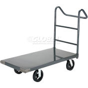 Global Industrial Steel Deck Truck 36x24 2400 Lb. Cap. 8" Rubber Casters - Ergo Handle