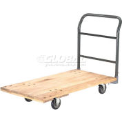 Global Industrial™ Hardwood Deck Platform Truck 48 x 24 1000 Lb Cap. 5" Casters de polyuréthane