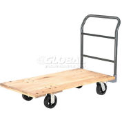 Global Industrial™ Hardwood Deck Platform Truck 48 x 24 2000 Lb. Capacité 6" Rubber Casters