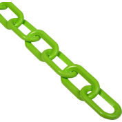 Global Industrial™ Plastic Chain Barrier, 2"x50'L, Safety Green