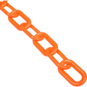 Global Industrial™ Plastic Chain Barrier, 2"x50'L, Safety Orange