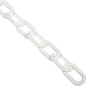 Global Industrial™ Plastic Chain Barrier, 2"x50'L, Blanc