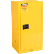 Global Industrial™ Inflammable Cabinet, Manuel Close Single Door, 16 Gallon, 23"Wx18"Dx44"H