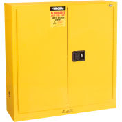 Global Industrial™ Flammable Cabinet, Manual Close Double Door, 22 Gallon, 35"Wx22"Dx35"H
