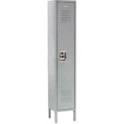 Global Industrial™ Infinity® Single Tier 1 Door Locker, 15"Wx18"Dx72"H, Gray, Unassembled