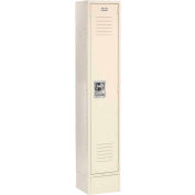 Global Industrial™ Infinity® Single Tier 1 Door Locker, 12"Wx18"Dx72"H, Tan, Assembled