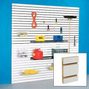 48 "x 96" Slatwall - HPL blanc, avec de l’aluminium des caches du panneau, qté par paquet : 4
