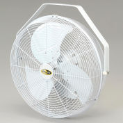 Ventilateur de 18 po J&D avec support pour installation au mur ou au plafond, 1/5 HP, 1550 pi³/min, blanc