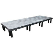 Support de rangement avec plateau uni, 96 po l x 36 po P x 12 po H, plastique