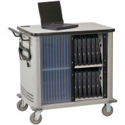 Datum LapTop™ Storage and Charging Cart, 32-Device Capacity, Light Gray