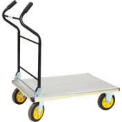 Chariot à plateforme en aluminium avec poignée ergonomique repliable Wesco® 270382, 35-1/2 x 24, 660 lb