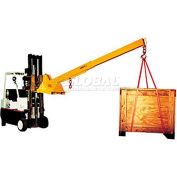 Caldwell HD Adjustable Pivoting Forklift Jib Boom Crane, 8000 Lbs. Capacity
