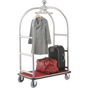Global Industrial™ Bellman Cart With Curved Uprights, 6 » Casters, Silver Stainless Steel