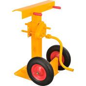 Global Industrial Hand Crank Trailer Stand, Semi-Pneumatic Wheels, 100,000 Lb. Static Cap.