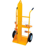 Fire Protection Welding Cylinder Cart CYL-EH-FP-FF Foam-Filled Wheels 22-13/16 x 34-1/4