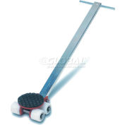 GKS Perfekt® L2 Machinery Roller Dolly Swivel Plate, Steer Handle 4400 Lb. Cap.