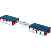 GKS Perfekt® 3-10215 Machinery Roller Dolly Rigid Plates, Adj. Width Connector Bar 39,600 Lb.